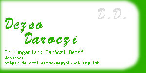 dezso daroczi business card